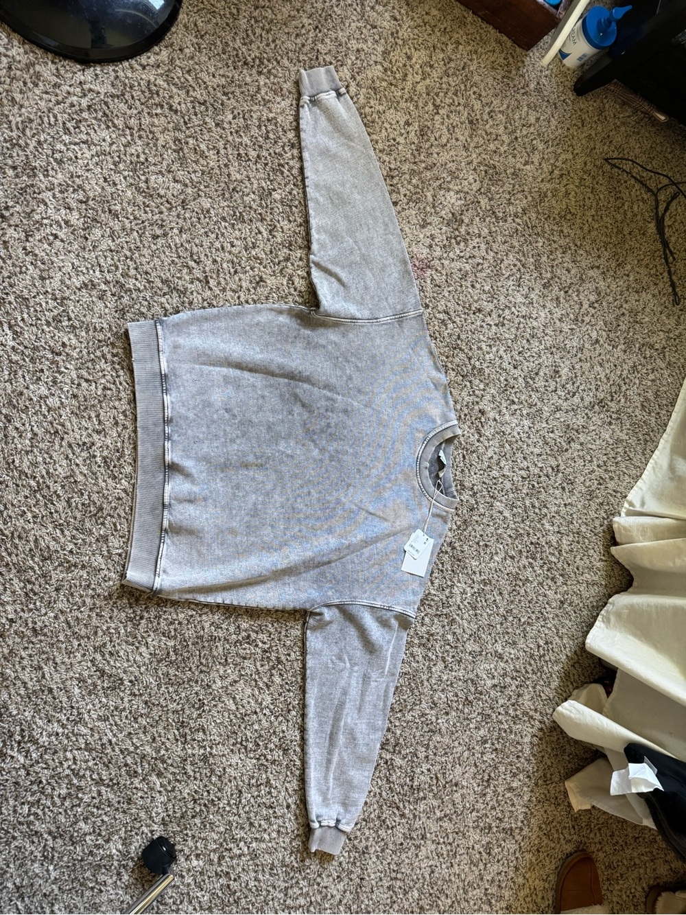 Free People Falling Forward Grey Sweatshirt